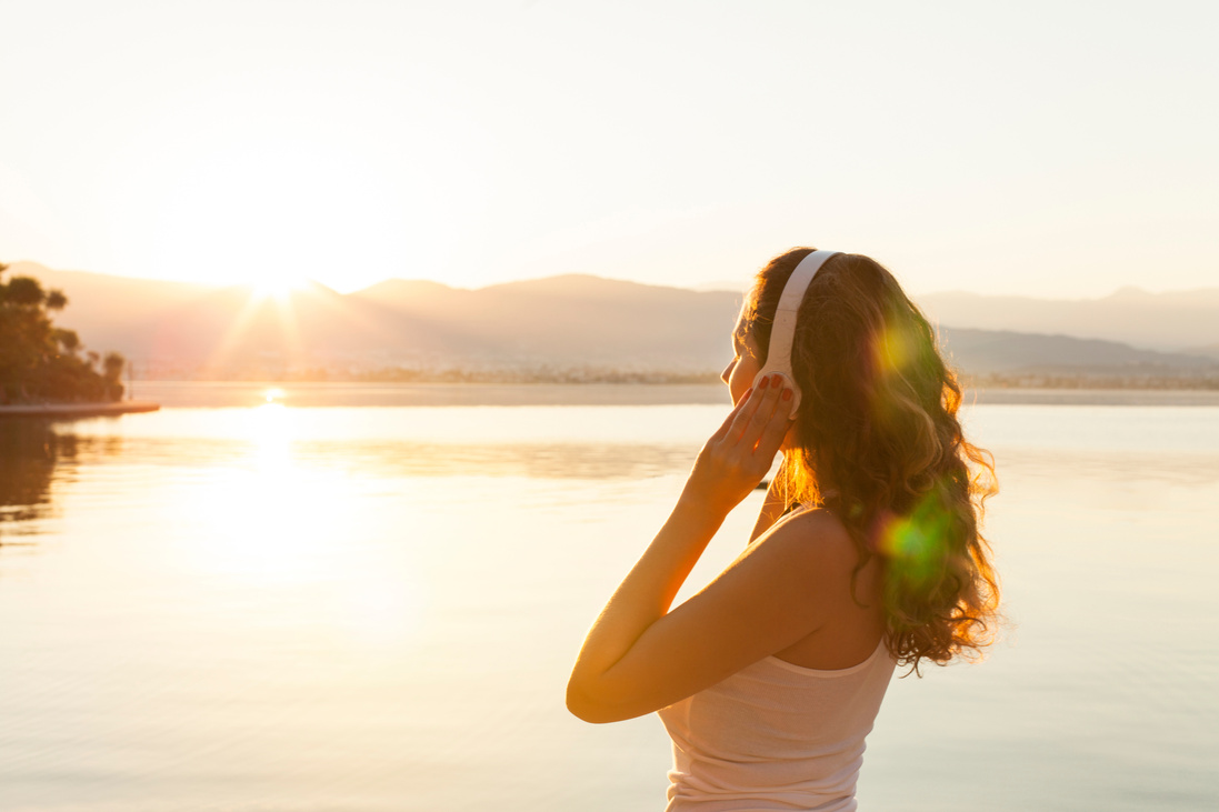 Woman listening music